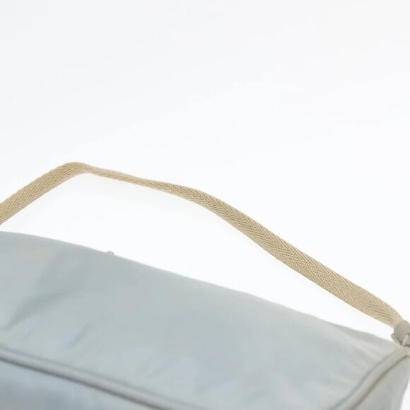 PRADA Pouch Nylon Blue Beige Silver Auth ep5947 - Picture 9 of 15